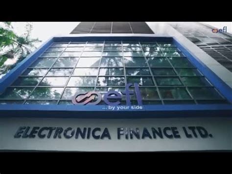 Electronica finance limited - Electronica Finance Ltd., Audumbar, 101/1, Erandwane, Dr Ketkar Road, Pune 411004, Maharashtra, India. Tel: 020-67290700 Email - [email protected]